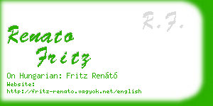 renato fritz business card