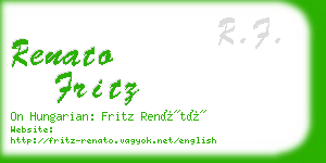 renato fritz business card